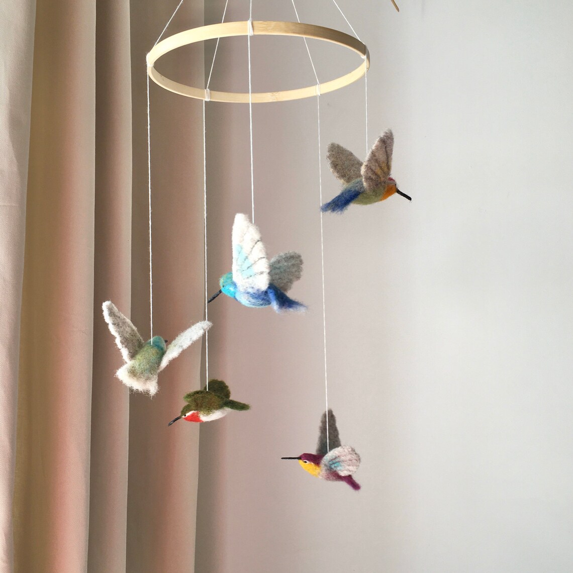 Birds crib mobile Hummingbirds mobile Birds nursery decor Etsy