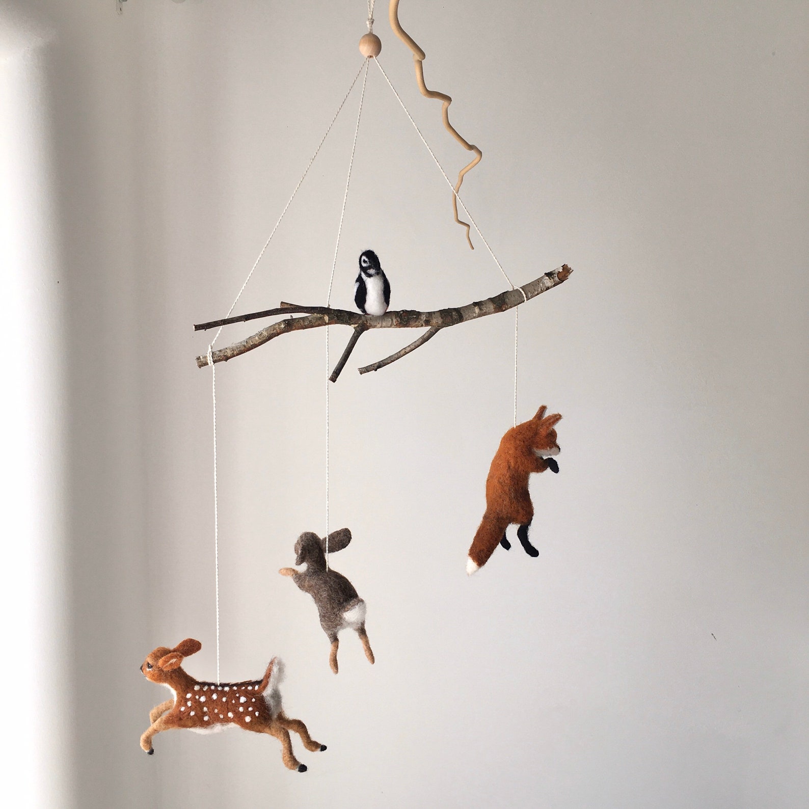 Woodland nursery Forest animal decor Forest animal mobile Etsy