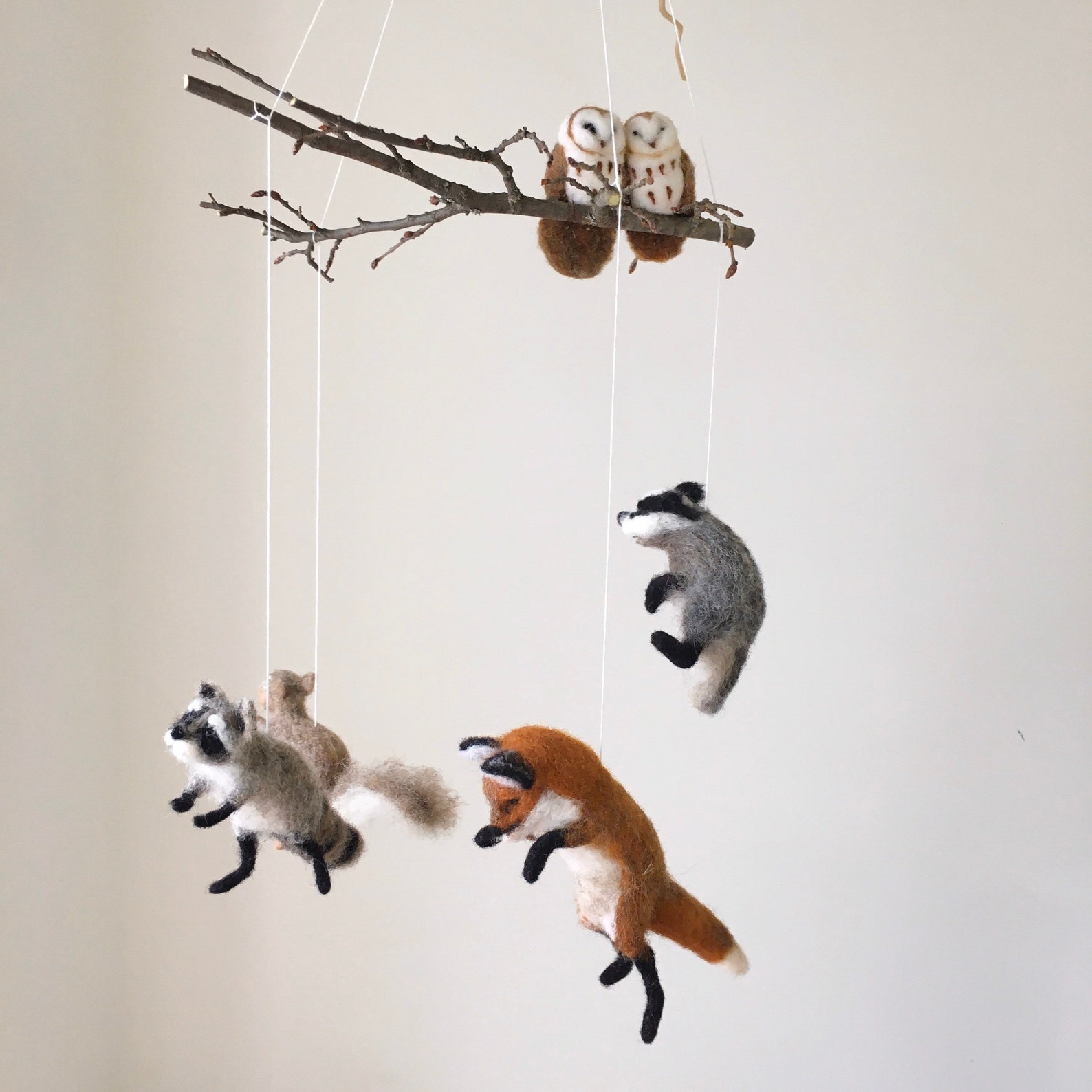Woodland nursery Forest animal decor Forest animal mobile Etsy
