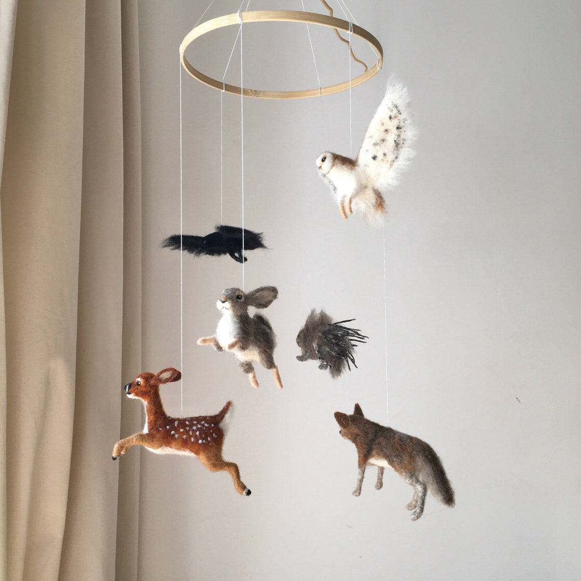 Wild animals mobile Forest animal decor Forest animal Etsy