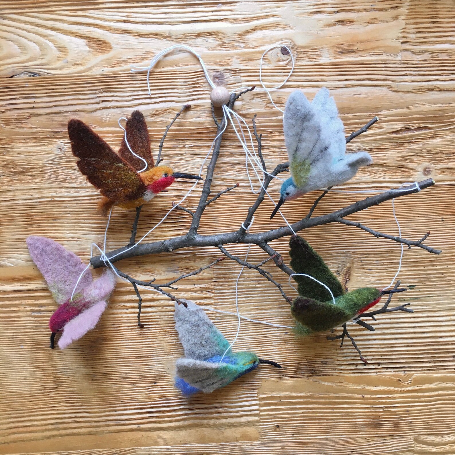 Birds decoration Bird mobile Hummingbird decor Nature Etsy