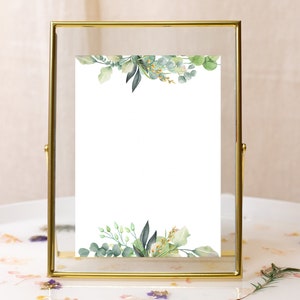 Hochzeit Tischnummern Sitzplan selber beschriften / Menükarte / Hochzeitsdeko Eukalyptus / boho 13 x 18 cm