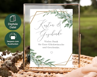 Regali di ringraziamento per matrimonio, decorazione da tavolo regalo, decorazione di nozze in eucalipto oro, modello per la stampa