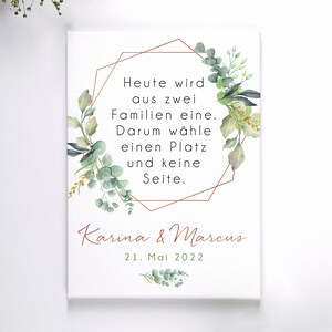 Heute wird aus zwei Familien eine Hochzeitsschild Etsy.de
