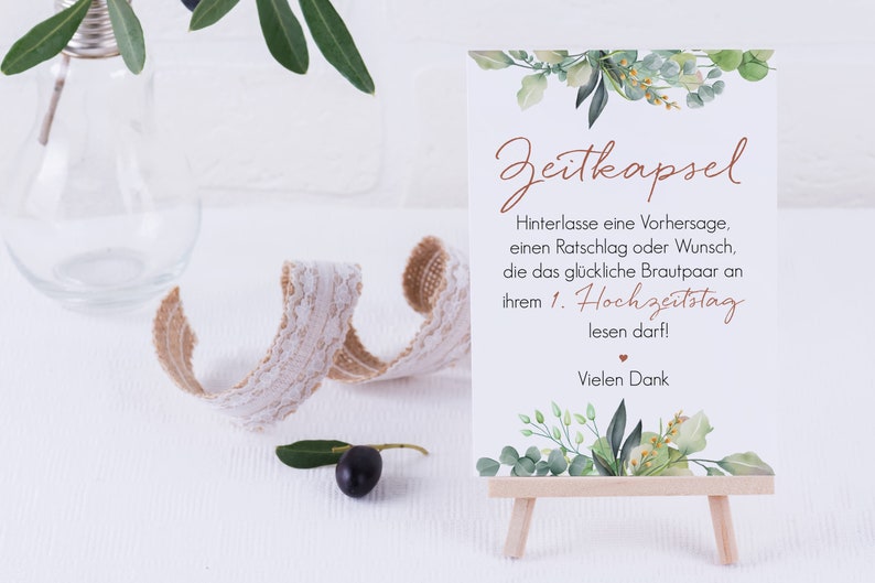 Zeitkapsel Schild Hochzeit / Hinweisschild Zeitreise Wünsche / Etsy