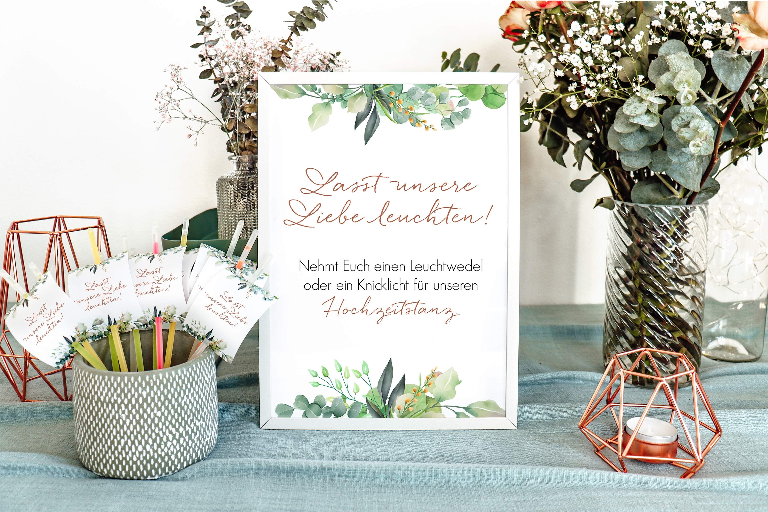 Leuchtwedel Knicklicht Schild Hochzeit / Lasst unsere Liebe Etsy
