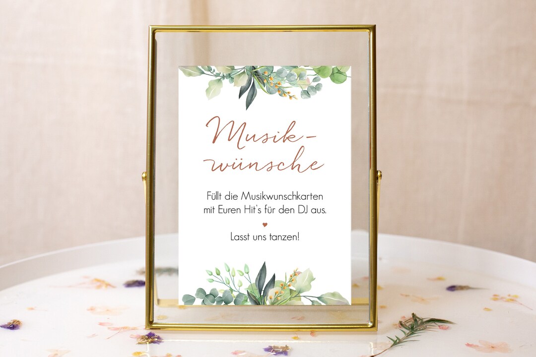 Musikwunschkarten Schild Hochzeit Musikwünsche Hochzeitsdeko Etsy.de