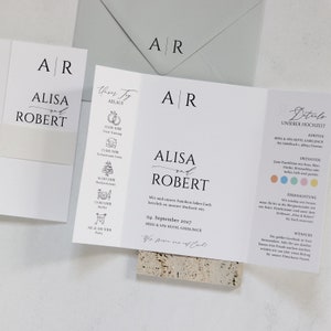 Hochzeitseinladung schlicht, Einladung Hochzeit minimalistisch, Save the Date elegant, Hochzeitseinladung Transparentpapier