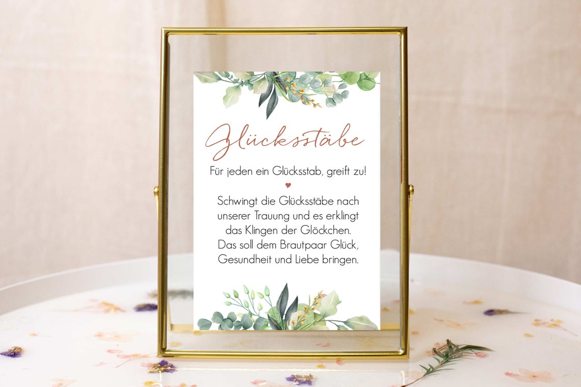 Glücksstäbe Schild Hochzeit / Wedding Wands Schild / Etsy