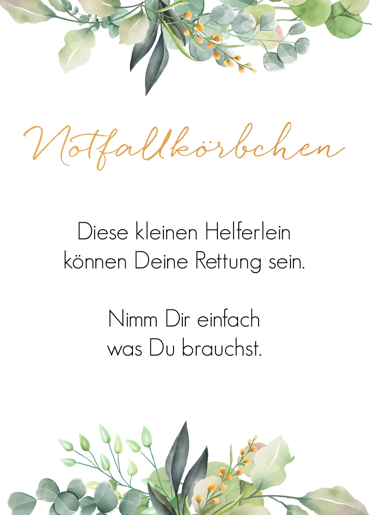 Notfallkörbchen Schild Hochzeit / Notfallbox Poster / Etsy.de