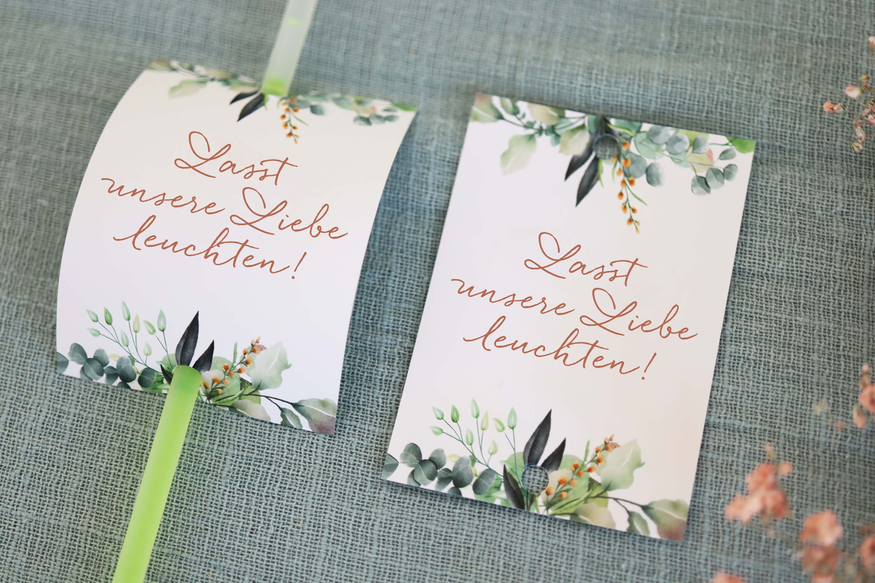 Knicklichter Schilder Hochzeit / Lasst unsere Liebe leuchten Etsy
