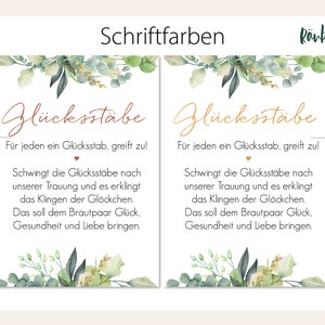 Glücksstäbe Schild Hochzeit, Wedding Wands Schild, Zauberstäbe