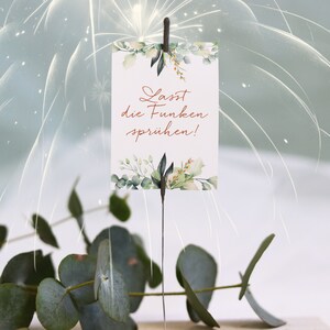 Wunderkerzen Hochzeit Schilder, Lasst die Funken sprühen, Hochzeitsdeko