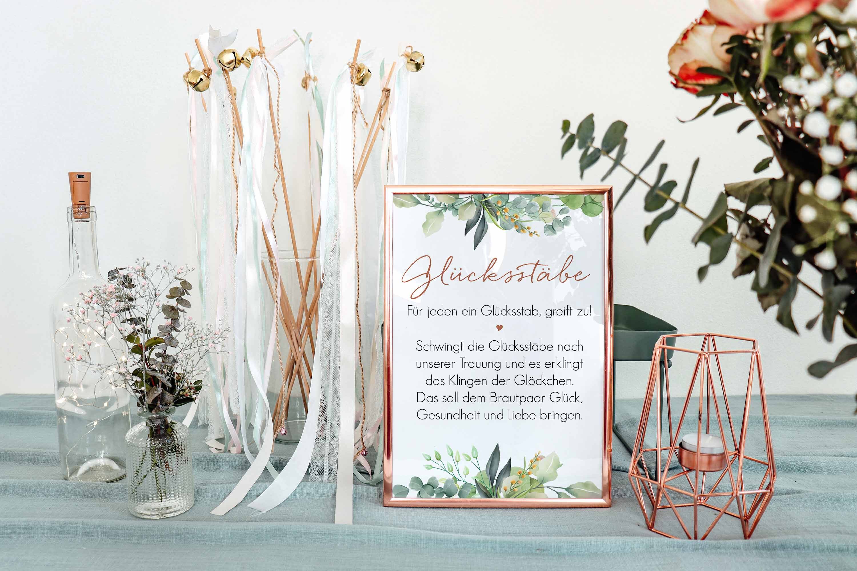 Glücksstäbe Schild Hochzeit / Wedding Wands Schild / Etsy