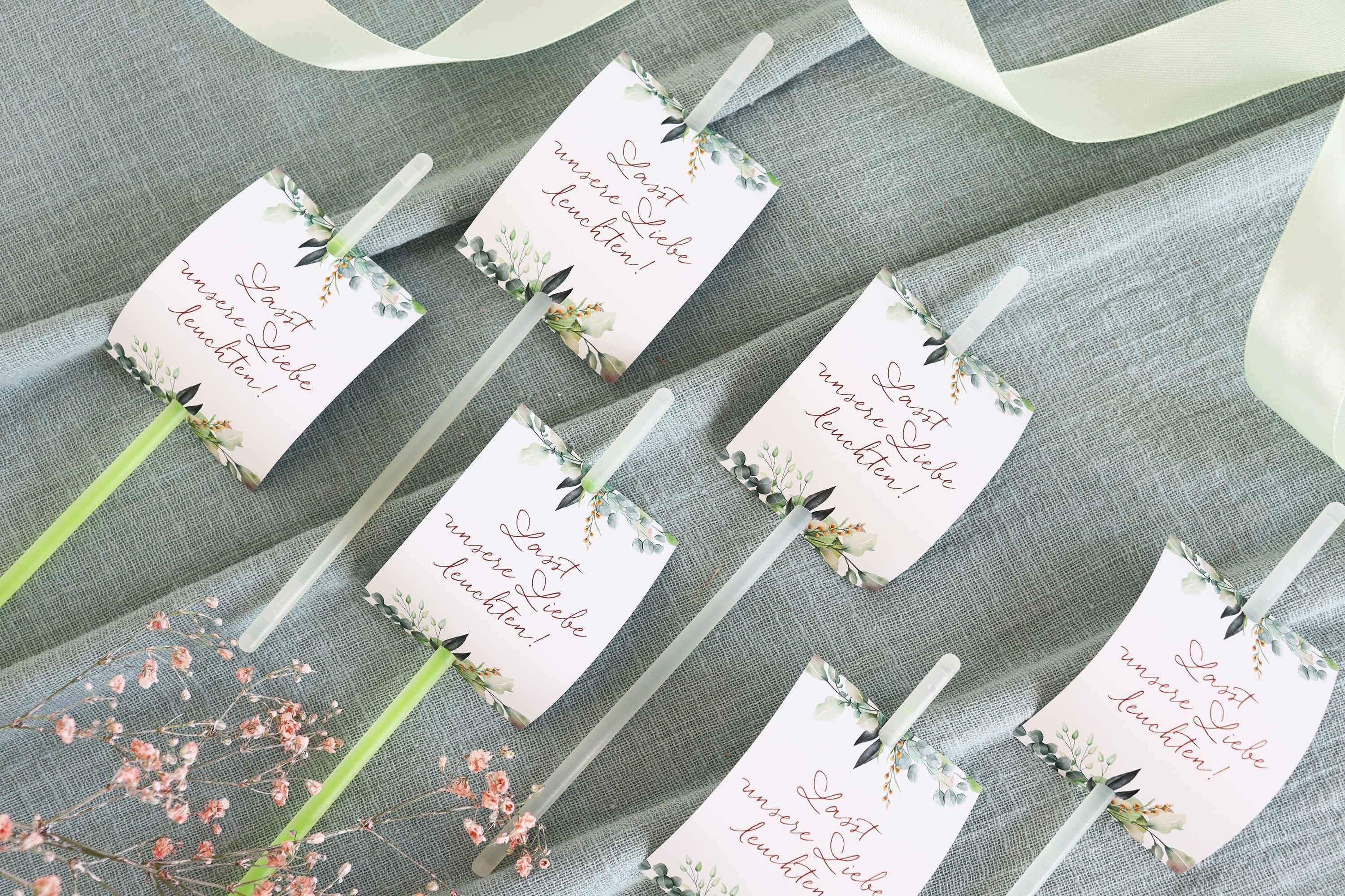 Knicklichter Schilder Hochzeit / Lasst unsere Liebe leuchten Etsy
