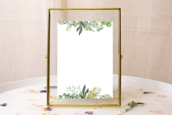Hochzeit Tischnummern Sitzplan selber beschriften / Menükarte / Hochzeitsdeko Eukalyptus / boho 13 x 18 cm