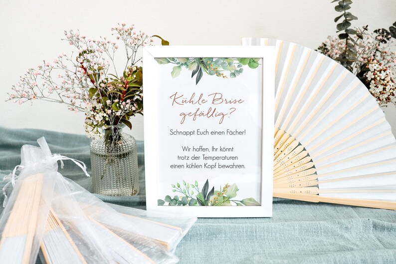 Fächer Schild Hochzeit / Hinweisschild Fächer / Gäste Trauung Etsy