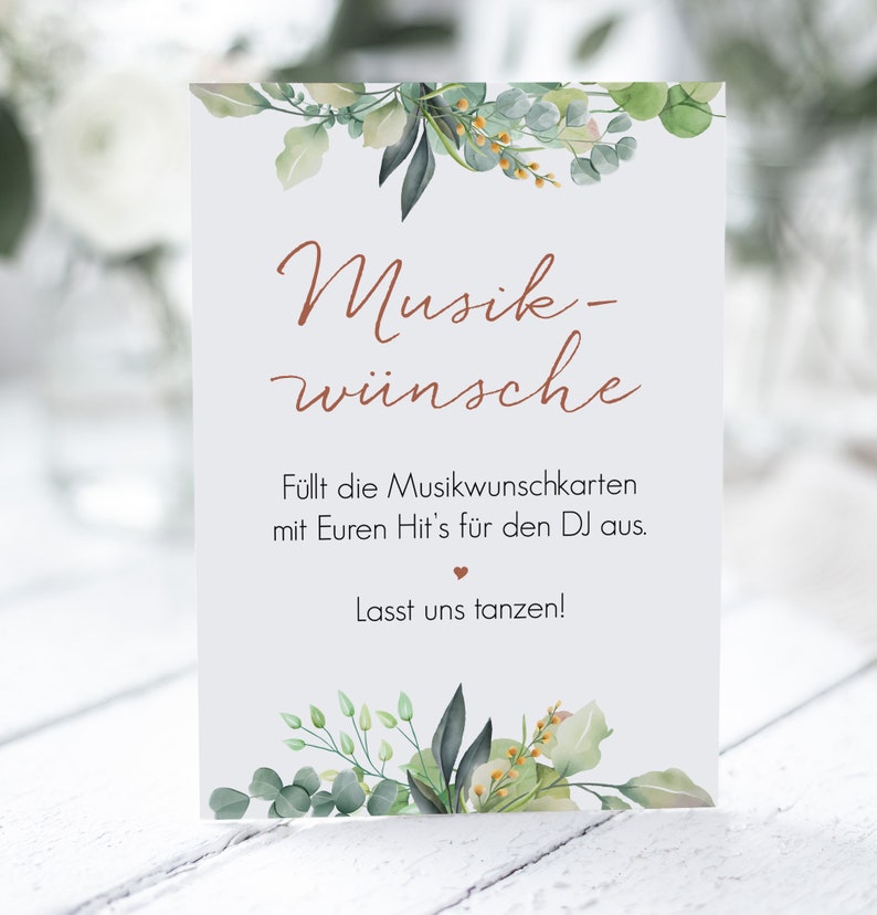 Musikwunschkarten Schild Hochzeit / Musikwünsche / Etsy.de