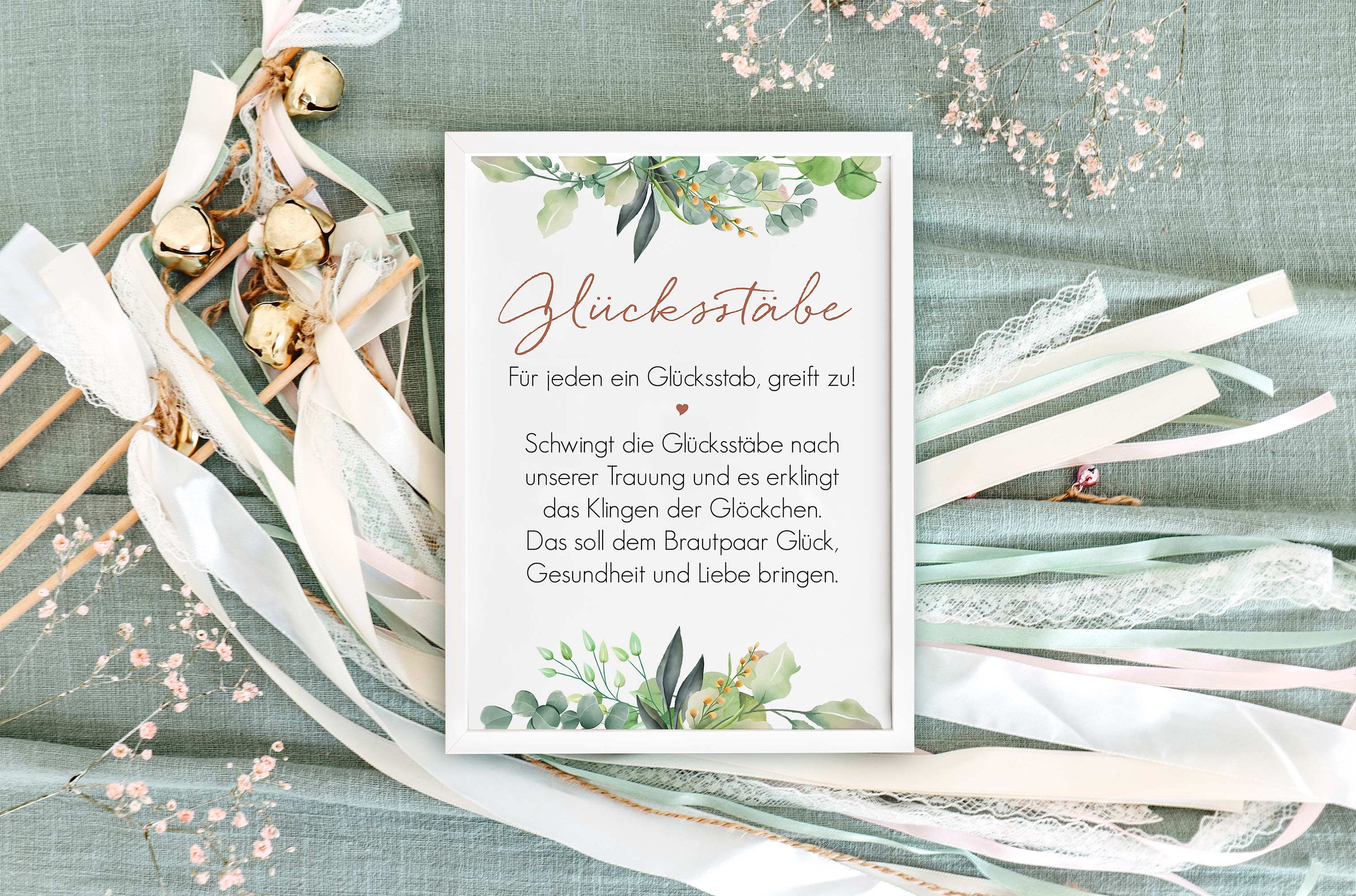 Glücksstäbe Schild Hochzeit / Wedding Wands Schild / Etsy