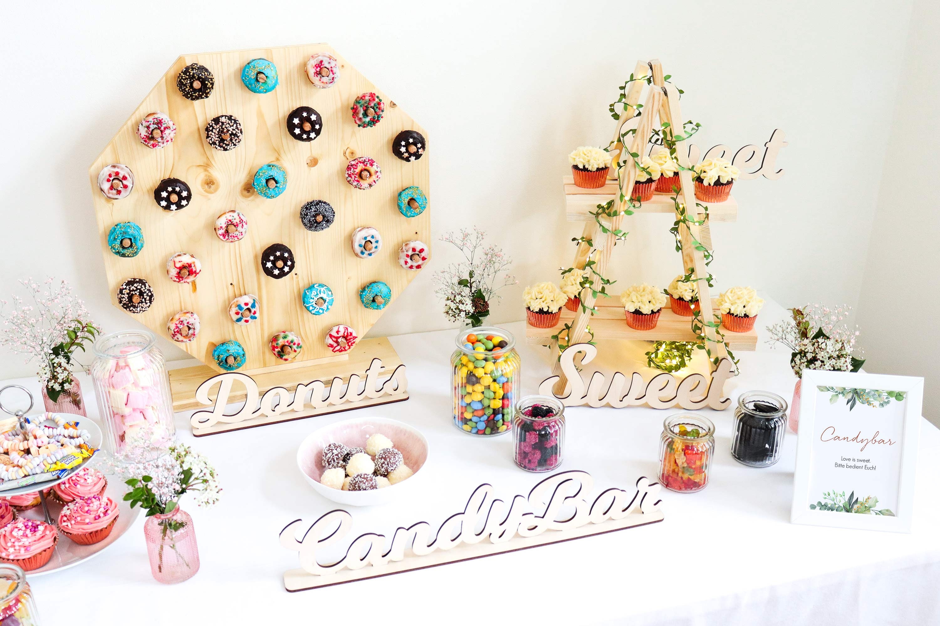 Candybar Karten Set Hochzeit / Candybar Schriftzug Aufsteller Etsy