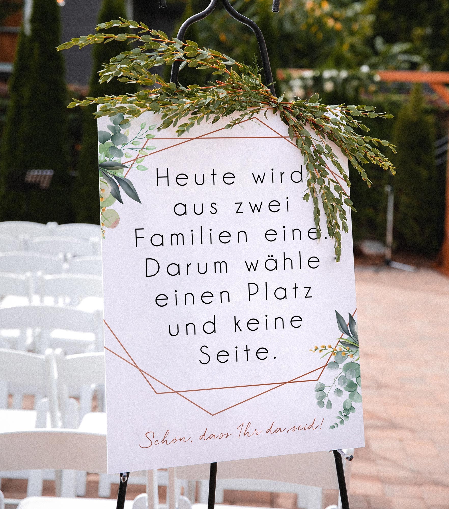 Hochzeit Schild Heute wird aus zwei Familien eine Poster Etsy