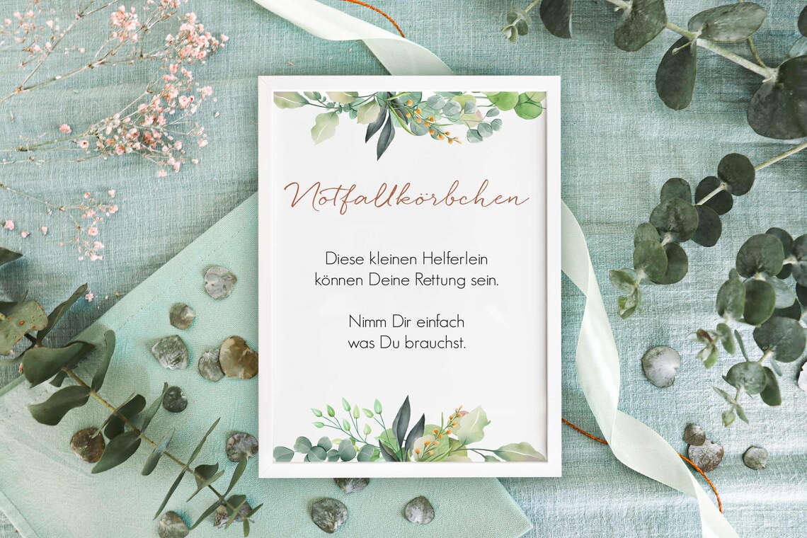 Notfallkörbchen Schild Hochzeit / Notfallbox Poster / Etsy.de