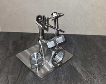 Nut and Bolt Drummer Sculpture, Scrap Metal Parts Drummer Figurine, Welded Metal Parts  Drummer, Recycled Art, Upcycled Welded Art