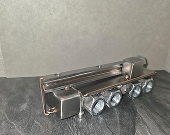 Scrap Metal Parts Crane, Recycled Metal Sculpture, Welded Art Metal Figurine, Nut and Bolt Metal Art