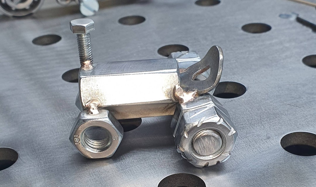 Nut and Bolt / Tractor / Nut and Bolt Art / Sculpture / Farmhouse Gift