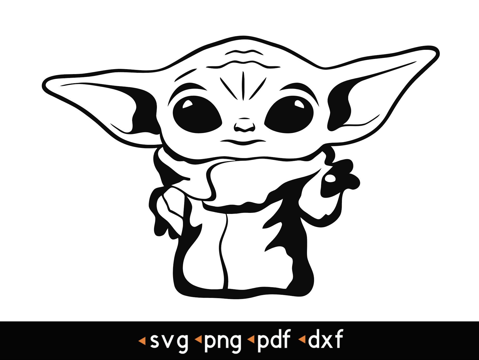 Baby Yoda Transparent Background 7 Svg Png Pdf Dxf Etsy Uk