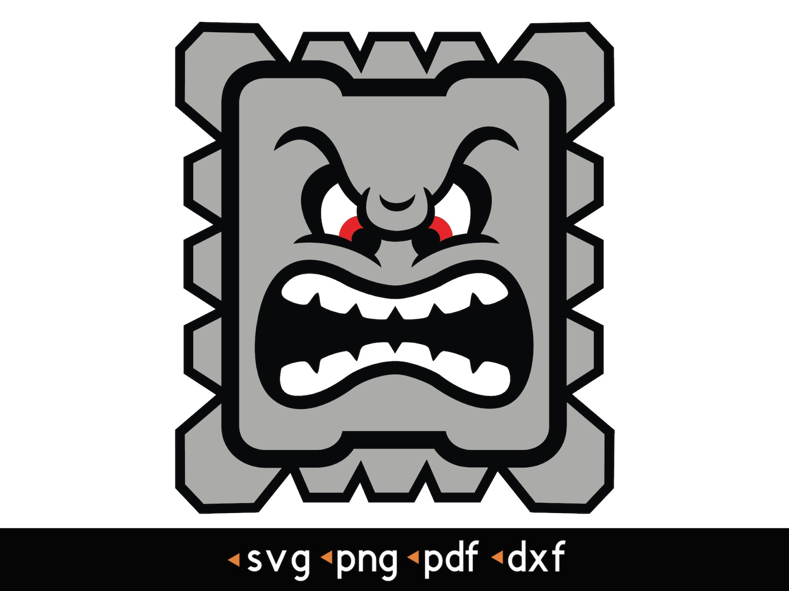 Thwomp 1 Svg Png Pdf Dxf Etsy