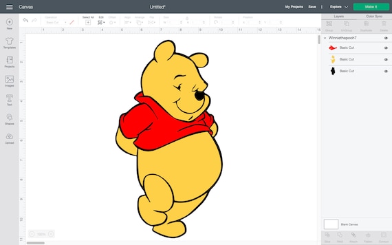 くまのプーさん - #7 svg、png、pdf、dxf - Etsy 日本