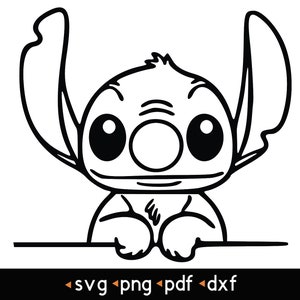 Stitch- #17 (transparent background) svg, png, pdf, dxf