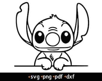 Stitch- #17 (transparent background) svg, png, pdf, dxf