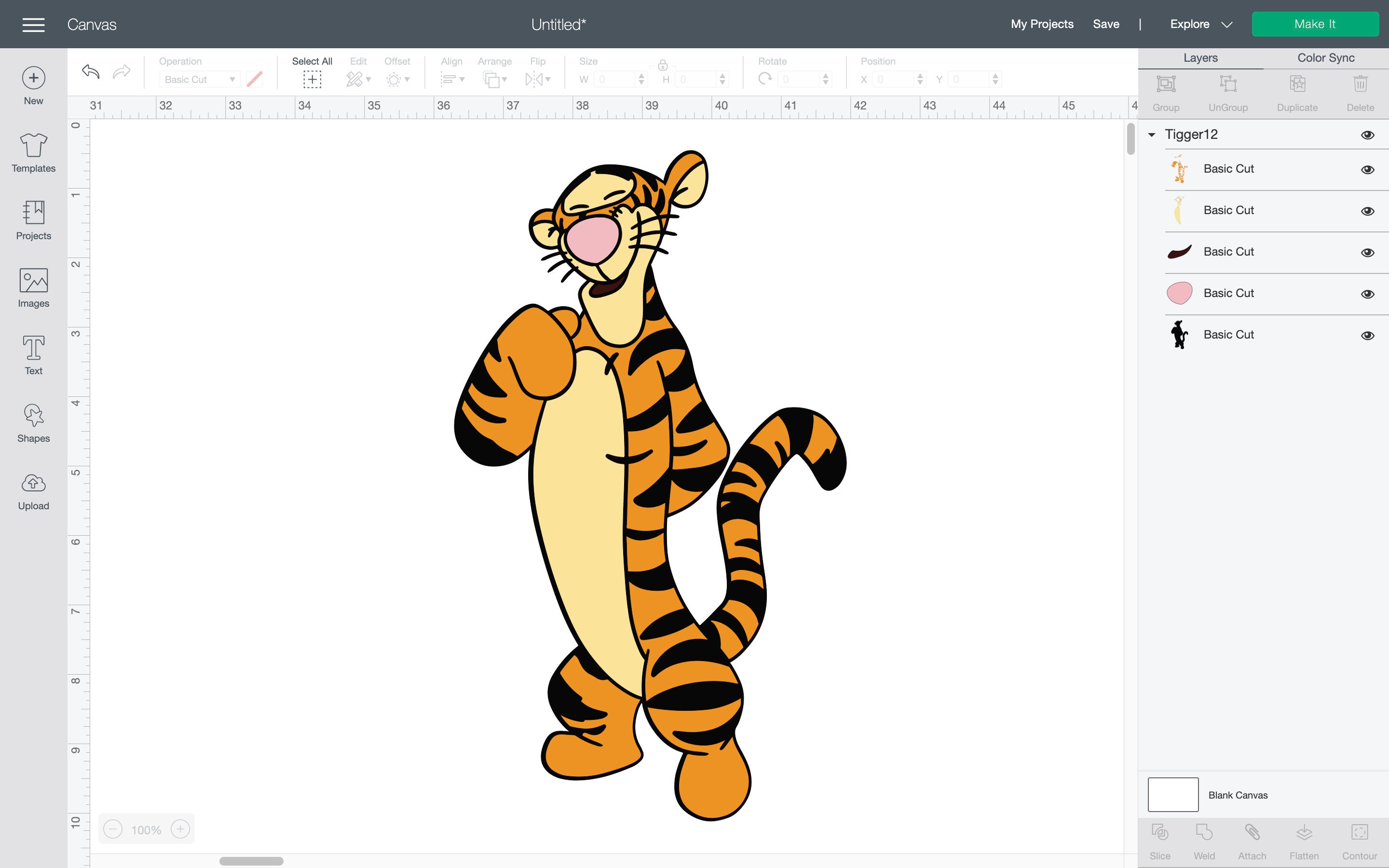 Tigger Vector Graphics Simple Tigger- #12 Svg, Png, Pdf, Dxf - Etsy