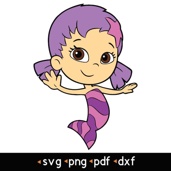 Bubble Guppies (Oona)- #1 svg, png, pdf, dxf