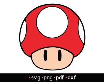 Super Mushroom-#1 SVG, PNG, PDF, DXF