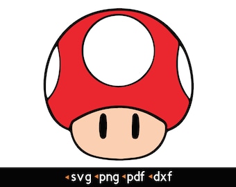 Super Mushroom- #1 svg, png, pdf, dxf