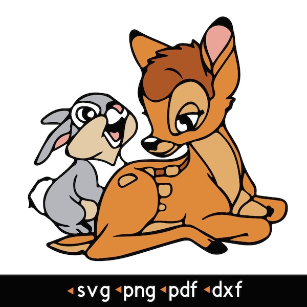 Bambi And Thumper- #2 svg, png, pdf, dxf