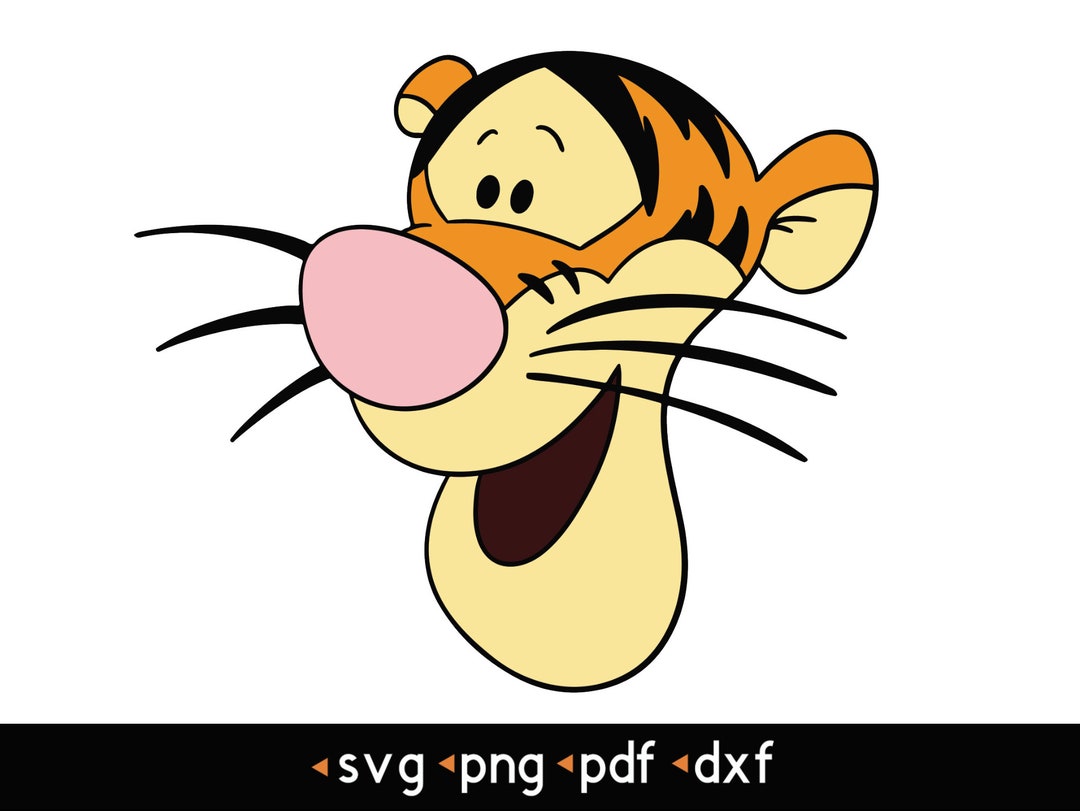 Tigger Vector Graphics Simple Tigger- #8 svg, png, pdf, dxf - Etsy España