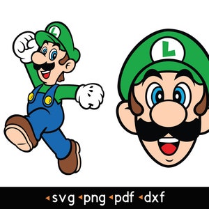 2 pcs Layered Luigi Pack- svg, png, pdf, dxf