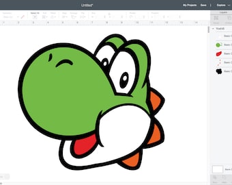 ヨッシー - #6 svg、png、pdf、dxf - Etsy 日本