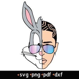 Bad Bunny- #2 svg, png, pdf, dxf