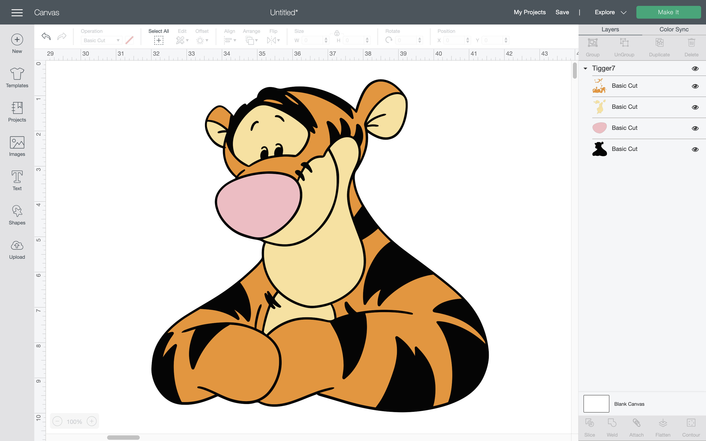 Tigger Vector Graphics Simple Tigger- #7 Svg, Png, Pdf, Dxf - Etsy