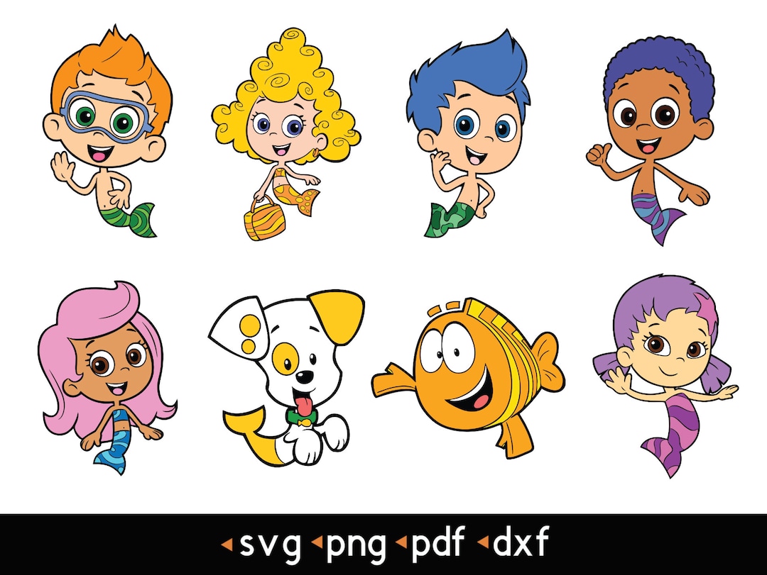 Paquete de 8 Bubble Guppies en capas: svg, png, pdf, dxf - Etsy España paquete-de-8-bubble-guppies-en-capas-svg-png-pdf-dxf-etsy-espa-a