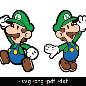 2 pcs Layered Paper Luigi Pack- svg, png, pdf, dxf