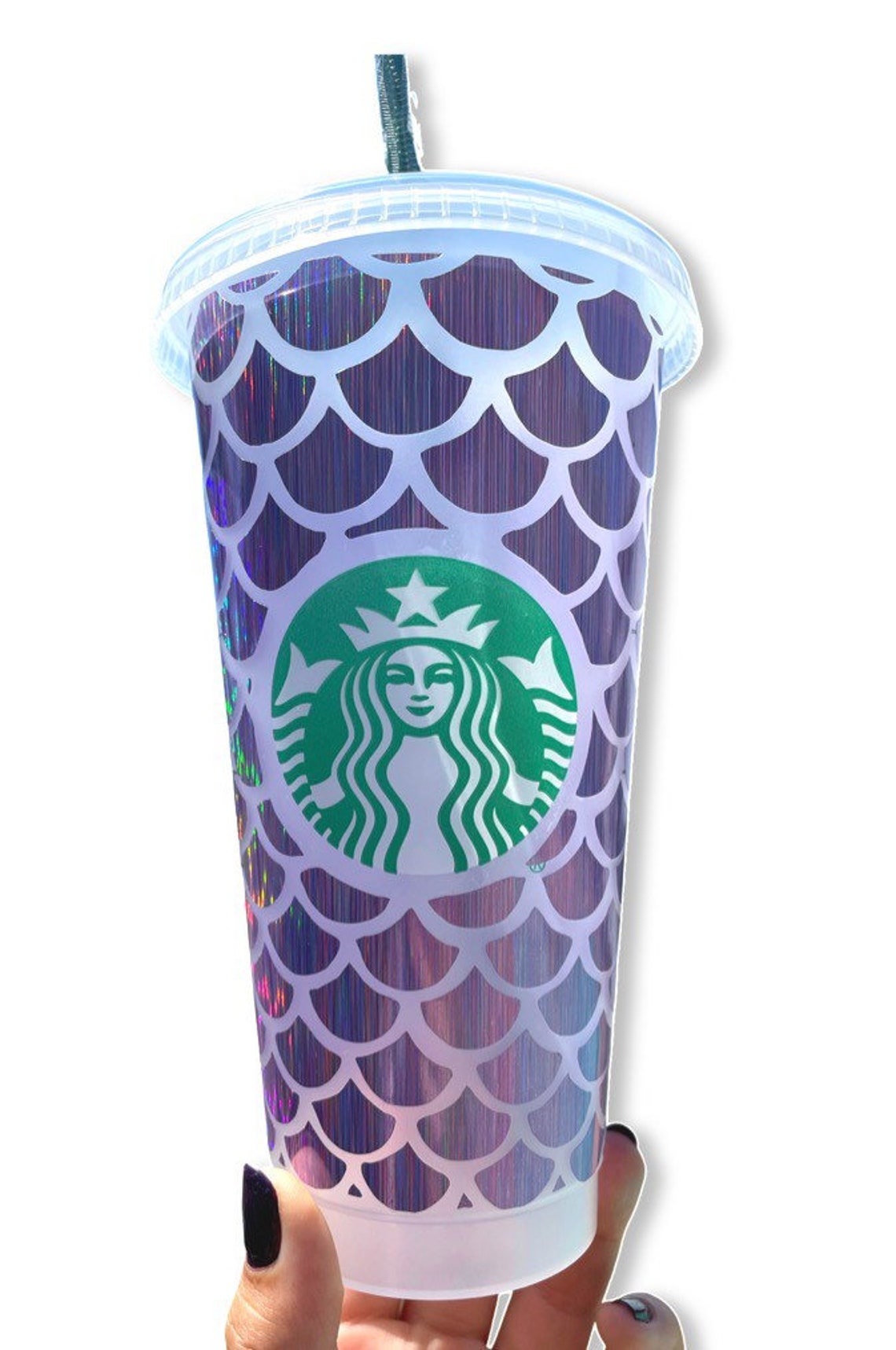 Mermaid Themed Starbucks Reusable Cold Cup and Hot Cup Etsy