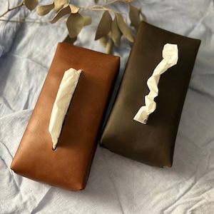Leder Gewebebox, Leder Gewebe-Auto-Halter, Auto Gewebehalter, Rücksitz Serviettenkasten für Auto, HOCHZEIT Geschenk, HoReCa Hotel Restaurant Cafe