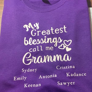My Greatest Blessings Call Me Grandma/Gramma/Nana/Grami/Nani/Mimi/Memaw/Mother&#39;s Day/Gift/Birthday