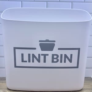 Plastic Magnetic Lint Bin, Laundry Room Decoration, Laundry Accessory, Home Decor, Chic Laundry Essentials, Laundry Room Sign